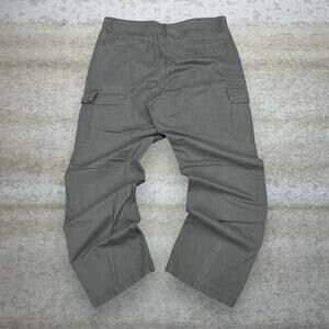 Vintage Y2K Guide Series Cargo Pants 36x32 Baggy Wide Leg Fit Hazel Green Cotton